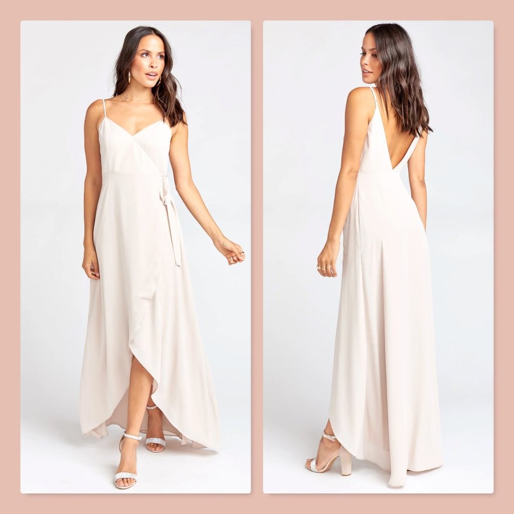Show Me Your Mumu Size Large Mariah Wrap Dress Dusty Blush Show Me The Ring